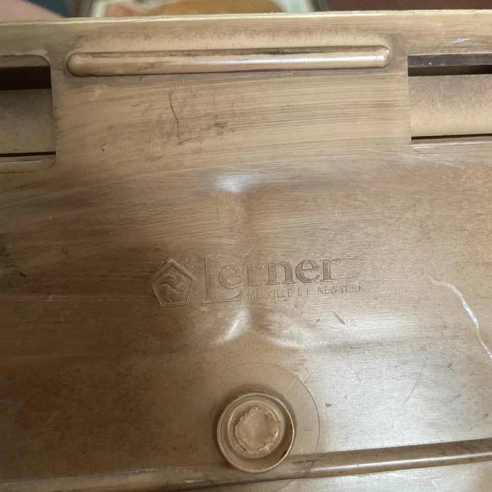 Vintage Lerner Floral Carved Faux Wood Letter Holder Mail Organizer Storage Desk